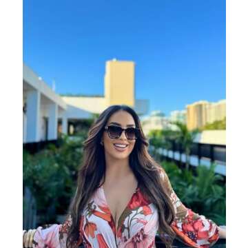 VISOONE UV400 Protection Rectangle TR90 Sunglasses