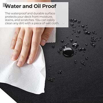 Crenovo Desk Pad: Non-Slip PU Leather Desk Protector