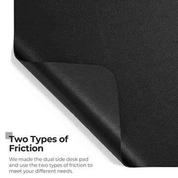 Crenovo Desk Pad: Non-Slip PU Leather Desk Protector