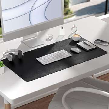 Crenovo Desk Pad: Non-Slip PU Leather Desk Protector
