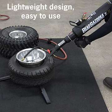 Gaither Bead Bazooka BB3LM - Professional Automotive Tools, Bead Seater Blaster Tool with MIS Lever Release, Tire Inflator for Passenger Vehicles and ATV’s, 3 Liter