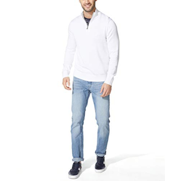 Nautica Men's Quarter-Zip Sweater - Bright White