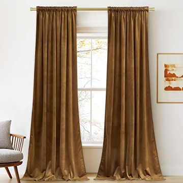 StangH Velvet Curtains - 108" Long Stylish Drapes
