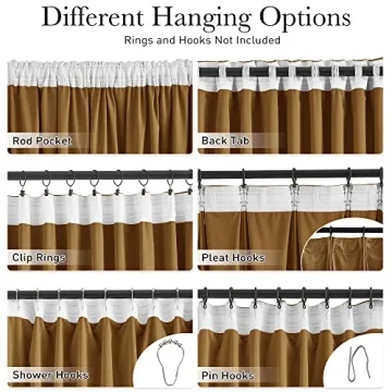 StangH Velvet Curtains - 108" Long Stylish Drapes