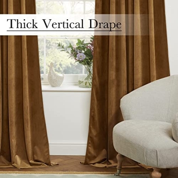 StangH Velvet Curtains - 108" Long Stylish Drapes