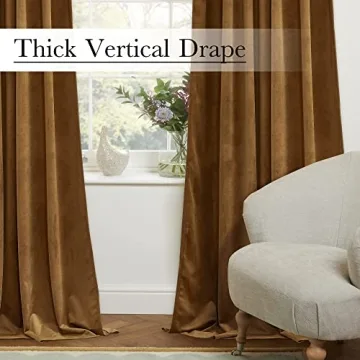 StangH Velvet Curtains - 108" Long Stylish Drapes