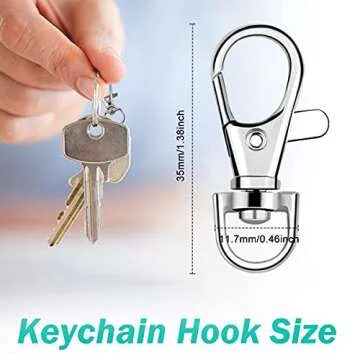 100PCS Premium Swivel Snap Hooks for DIY Crafts and Keychains