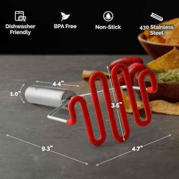 Zulay Stainless Steel Non-Scratch Potato Masher for Smooth Meals