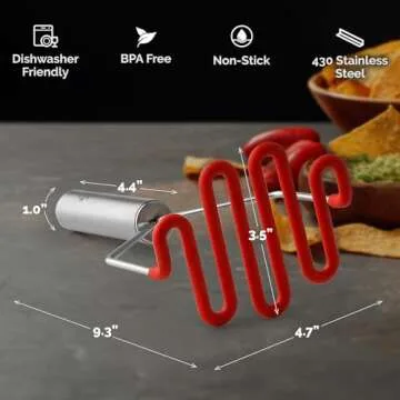 Zulay Stainless Steel Non-Scratch Potato Masher for Smooth Meals