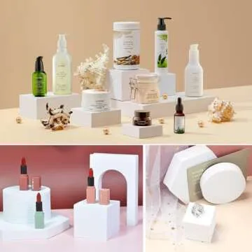 Yoocheese 12PCS Product Photography Photo Props : Hard Foam Geometric Shapes for Jewelry Cosmetic Flat Lay Photo Shoot (White)