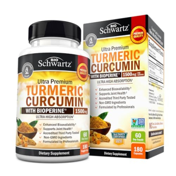 Turmeric Curcumin with Black Pepper Extract 1500mg - Ultra Potent Joint Support Supplement