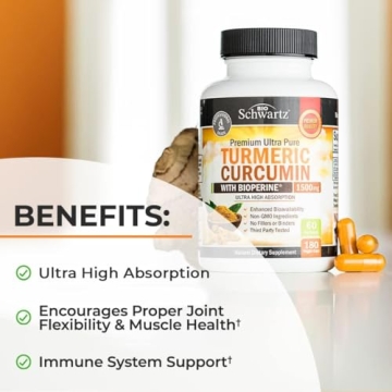 Turmeric Curcumin 1500mg with BioPerine - Joint Support Supplement