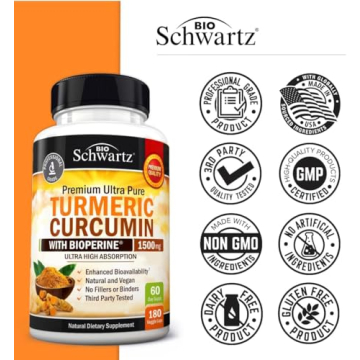 Turmeric Curcumin 1500mg with BioPerine - Joint Support Supplement