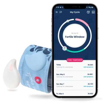 Tempdrop Fertility and Ovulation Tracker –Wearable Basal Body Temperature (BBT) Monitoring Sensor ...