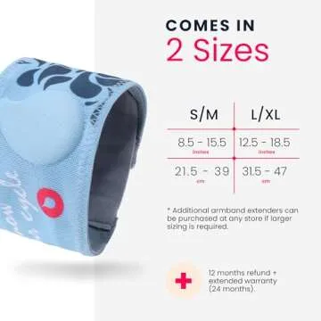 Tempdrop Fertility and Ovulation Tracker –Wearable Basal Body Temperature (BBT) Monitoring Sensor and Fertility Charting App Includes Comfortable Armband (L/XL - 12.5-18.5 Inches)