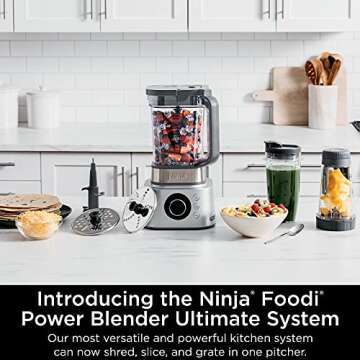 Ninja SS401 Foodi Power Blender Ultimate System with 72 oz Blending & Food Processing Pitcher, XL Sm...