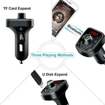 Bluetooth FM Transmitter with Dual USB Charger for Cars