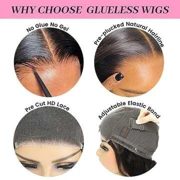 kiotioy Glueless Wigs Human Hair Pre Plucked Pre Cut for Beginners Wear and Go 5x5 HD Lace Closure Wigs Body Wave Lace Front Wigs for Women Brazilian Virgin Human Hair 24 Inch 180% Density