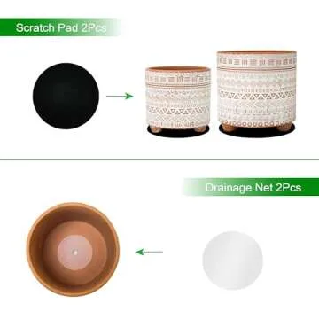 Stylish D'vine Dev Terracotta Planter Set for Indoor Plants