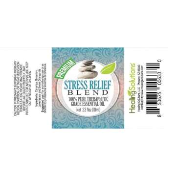 Healing Solutions Stress Relief Essential Oil Blend - Pure Therapeutic Grade - 10ml