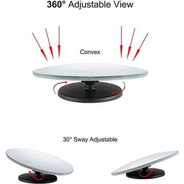 Verivue 2-Inch Blind Spot Mirrors for Safer Driving