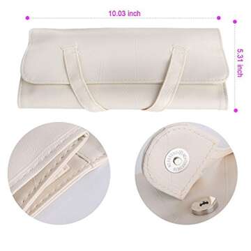 AMMIY Makeup Brushes 18 PCs Makeup Brush Set Professional Wood Handle Premium Synthetic Contour Concealers Foundation Blending Face Powder Eye shadow Cosmetic Brushes with PU Leather Bag (Champagne)