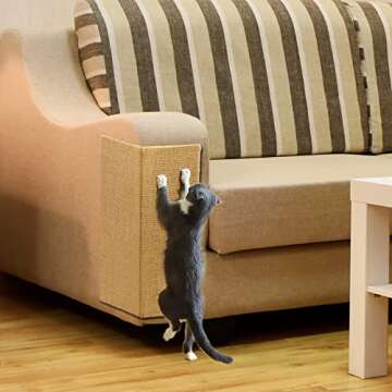 Hutpet 2Pcs Packing Foldable Cat Scratcher Board,Sofa Wall Corner Cat Scratching Pads, Horizontal Cats Scratcher Guards for Furniture Wall Cat Scratchers for Indoor Cats