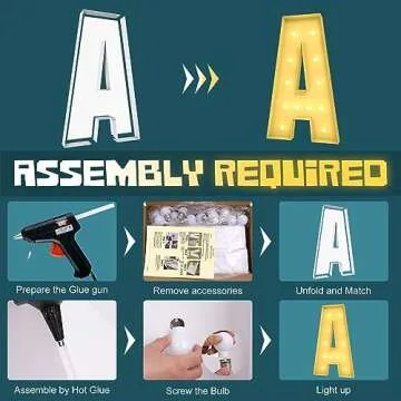 YOSWPP 4FT Large Marquee Light Up Letters Numbers Giant Mosaic Balloon Frame,Wedding Backdrop Decoration Anniversary Decoration Foam Board (4FT,N)