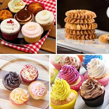 5Pcs Large Piping Tips Set, Stainless Steel Frosting Tips, Cake Decorating Tips for Cupcakes Cakes Cookies Decorating