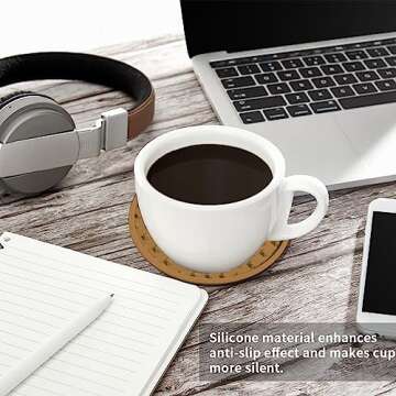 Ouzoustate Silicone Coasters Set for Drinks - 8 Pieces