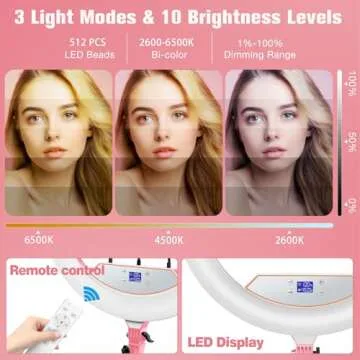 22" Ring Light with Tripod for iPhone and iPad