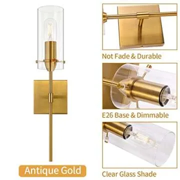 Antique Gold Wall Sconce - Stylish Indoor Lighting