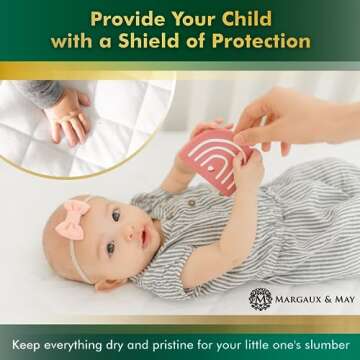 Ultra-Soft Waterproof Crib Mattress Protector Pad 2 Pack