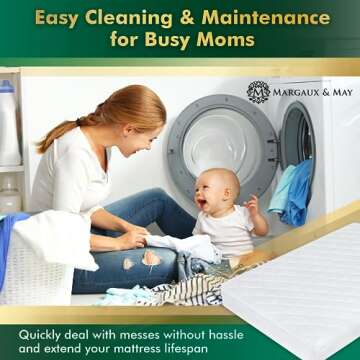 Ultra-Soft Waterproof Crib Mattress Protector Pad 2 Pack