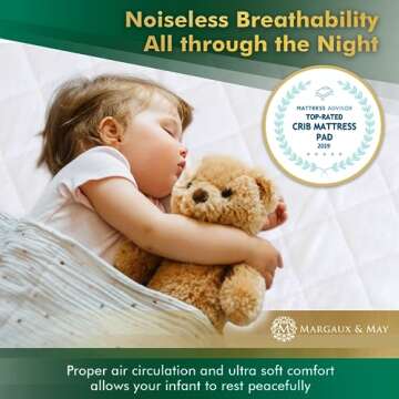 Ultra-Soft Waterproof Crib Mattress Protector Pad 2 Pack