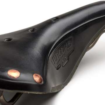 Brooks B17 Special Titanium Leather Bike Saddle for Comfort