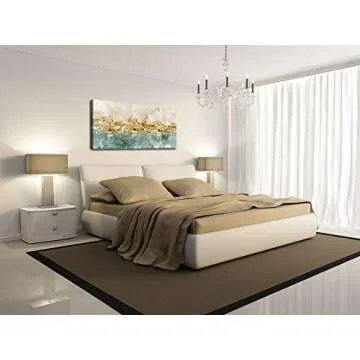 DZL Art Gold Abstract Canvas for Home & Office Decor