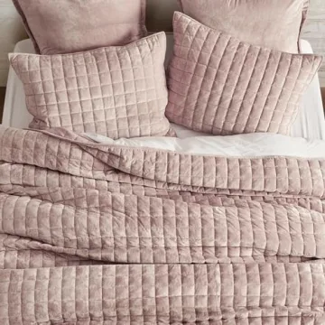 RECYCO Soft Velvet Quilt Set Queen for All Seasons