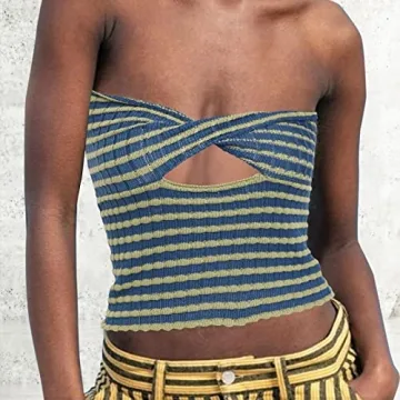 Stylish ACOSAP Backless Crop Top for Summer Fashion