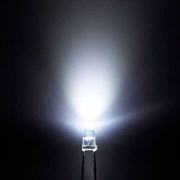 Chanzon 100 pcs 3mm White LED Diodes - Bright Lighting for DIY Electronics