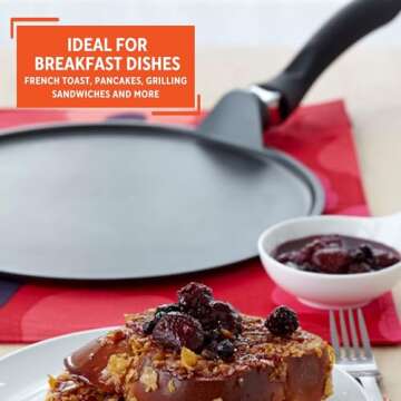 IMUSA USA 12" Nonstick Soft Touch Comal/Griddle with Handle, Black