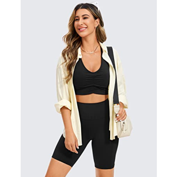 CRZ YOGA Ulti-Dry Racerback Sports Bra - Medium Support