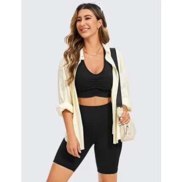 CRZ YOGA Ulti-Dry Racerback Sports Bra - Medium Support