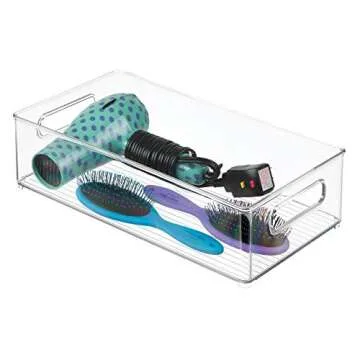 iDesign Plastic Deep Storage Bin for Fridge and Pantry