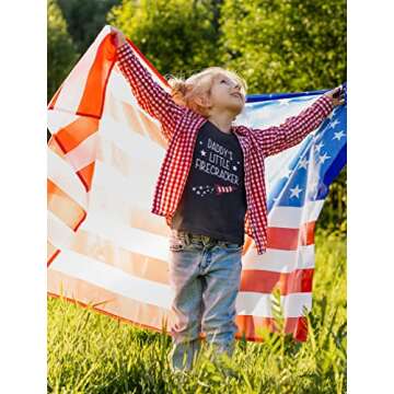 Tstars Daddy's & Mommy's Little Firecracker Memorial Day Girls Boys 4th of July Shirt Infant Toddler Kids Patriotic Shirt