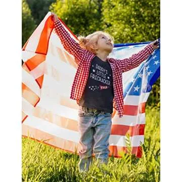 Tstars Daddy's & Mommy's Little Firecracker Memorial Day Girls Boys 4th of July Shirt Infant Toddler Kids Patriotic Shirt