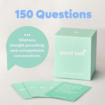 Good Talk 150 Conversation Cards for Family and Friends - Family Fun, Game Nights, Date Nights, Road...