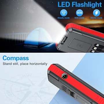 DJKK Solar Power Bank 33800mAh with Wireless Charger