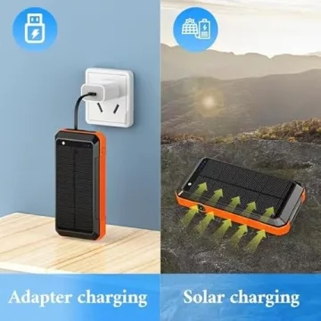 DJKK Solar Power Bank 33800mAh with Wireless Charger