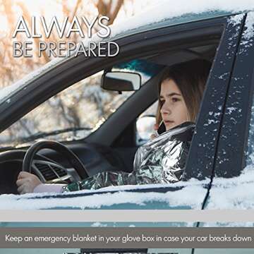Zenwells Emergency Blankets Pack of 10 - Mylar Thermal Blanket Designed for Maximum Protection - Best Rescue Blanket for Your Survival Gear, Car Kits, Outdoor Activities or First Aid